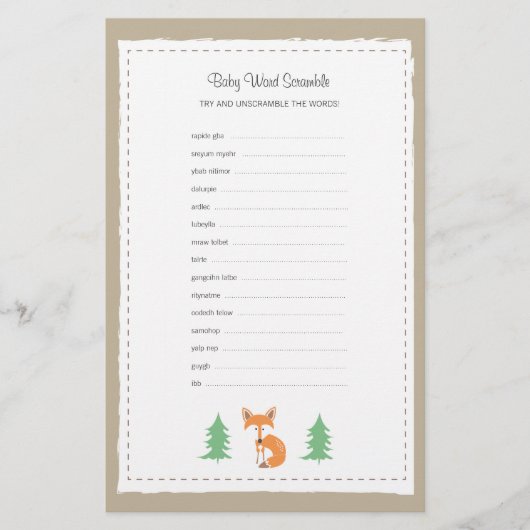 Little Fox Baby Word Scramble Game (Voorkant)