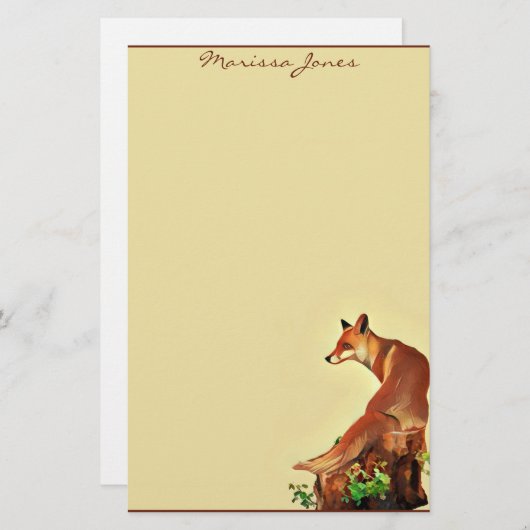 Little Fox Briefpapier (Voorkant / Achterkant)