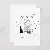 Little Fox Christmas-Wenskaart Kaart (Voorkant / Achterkant)