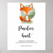 Little fox cub - Pacifier jachtwedstrijd baby show Poster (Voorkant)