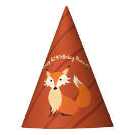 Little Fox Cute Colorful 1st Birthday Party Theme Feesthoedjes