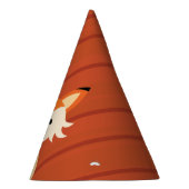 Little Fox Cute Colorful 1st Birthday Party Theme Feesthoedjes (Rechts)