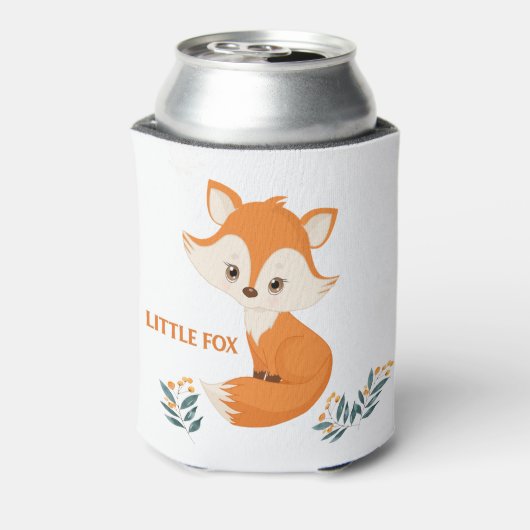 Little Fox, Cute Woodland Animal, Koelbox Blikjeskoeler (Blikje Achterkant)