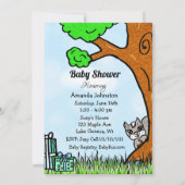 Little Fox en Forest Friends Boy's Baby shower Kaart (Achterkant)