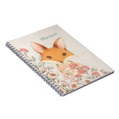 Little Fox Girly Cute Name Persoonlijk Notitieboek (Rechterzijde)