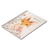 Little Fox Girly Cute Name Persoonlijk Notitieboek (Linkerzijde)
