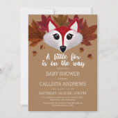 Little Fox Herfst Red Brown Waterverf Baby shower Kaart (Voorkant)