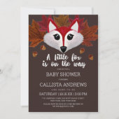 Little Fox Herfst Rood Bruin Waterverf Baby shower Kaart (Voorkant)
