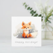 Little fox in winter kaart (Staand voorkant)