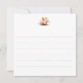 Little fox in winter kaart (Achterkant)