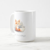 Little fox in winter koffiemok (Voorkant links)