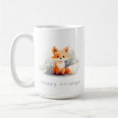 Little fox in winter koffiemok (Links)