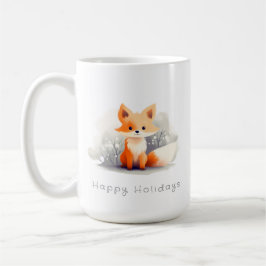 Little fox in winter koffiemok