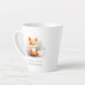Little fox in winter latte mok (Linkerhoek)