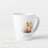 Little fox in winter latte mok (Rechterhoek)