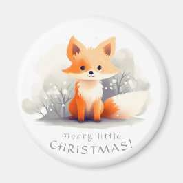 Little fox in winter magneet