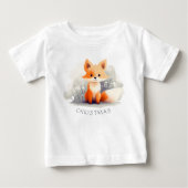 Little fox in winter, personalized (Voorkant)