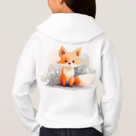 Little fox in winter, personalized (Achterkant)