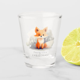 Little fox in winter, personalized shot glas