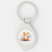 Little fox in winter sleutelhanger (Voorkant)