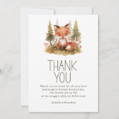 Little Fox Introductie Baby Foto Aankondiging (Achterkant)
