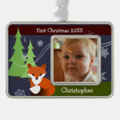 Little Fox Keepomwille Kerstversiering Verzilverd Omlijst Ornament (Voorkant)