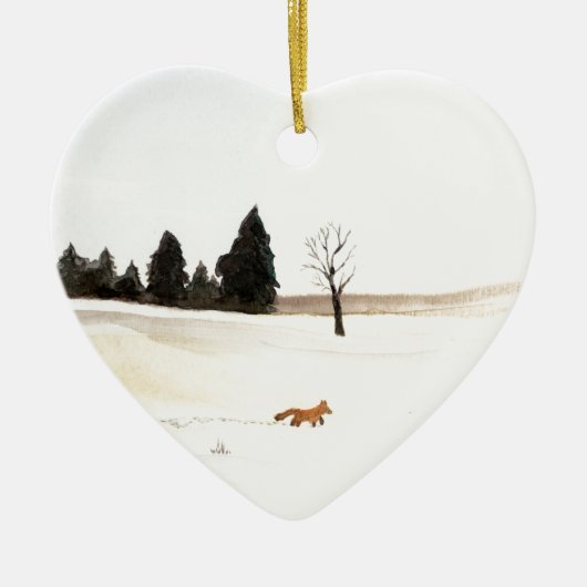 Little Fox Keramisch Ornament (Voorkant)