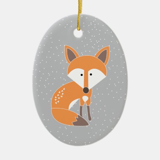 Little Fox Keramisch Ornament (Voorkant)