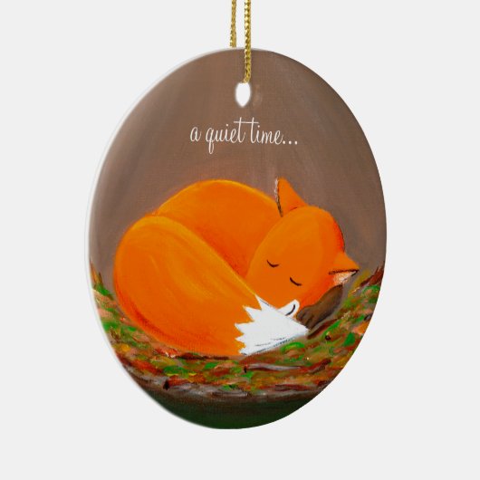 Little Fox | Kute  Keramisch Ornament (Rechts)