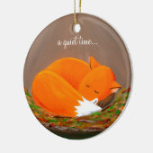 Little Fox | Kute  Keramisch Ornament (Links)