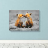 Little Fox Love Canvas Afdruk (Insitu (Houten vloer))