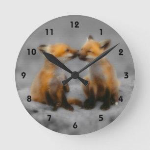 Little Fox Love Ronde Klok