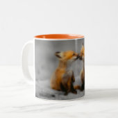 Little Fox Love Tweekleurige Koffiemok (Voorkant links)