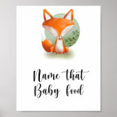 Little Fox - noem dat Baby voedsel Poster (Voorkant)
