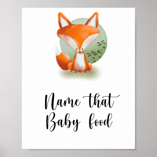 Little Fox - noem dat Baby voedsel Poster (Voorkant)