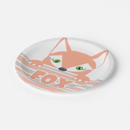 Little Fox Papieren Bordje (Gekanteld)