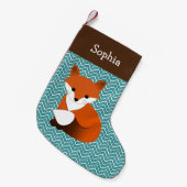 Little Fox Personalized Kleine Kerstsok (Voorkant (Hangend))