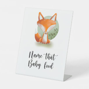 Little Fox - Raad de babyvoeding Reclamebord Met Voetstuk