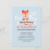 Little Fox Schattige Woodland Animal Birthday Kaart (Voorkant / Achterkant)
