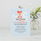 Little Fox Schattige Woodland Animal Birthday Kaart (Staand voorkant)