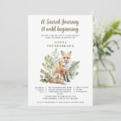 Little Fox Spirit Blessingway Baby shower Kaart (Staand voorkant)