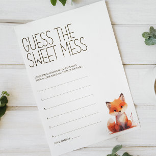 Little Fox Sweet Mess Luier Baby Shower Spel Poster