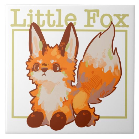 Little fox, tegeltje (Voorkant)