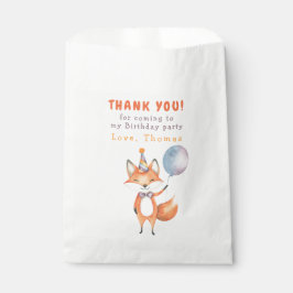 Little Fox Verjaardagsfeest Dank u Bedankzakje