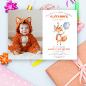 Little Fox verjaardagsfeestje Kaart