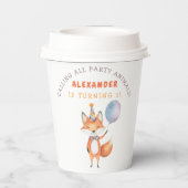 Little Fox verjaardagsfeestje Papieren Bekers (Achterkant)