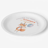 Little Fox verjaardagsfeestje Papieren Bordje (Gekanteld)