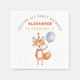 Little Fox verjaardagsfeestje Servet