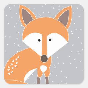 Little Fox Vierkante Sticker