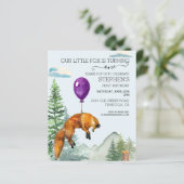 Little Fox Waterverf Woodland Forest Birthday (Staand voorkant)